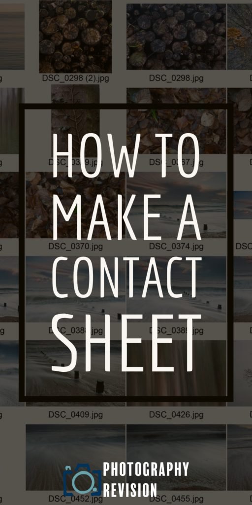 how to make a contact sheet